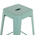 Bolero Bistro Metal High Stools Olive Green (4 Pack)