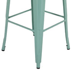Bolero Bistro Metal High Stools Olive Green (4 Pack)