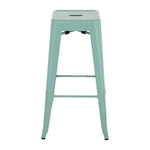 Bolero Bistro Metal High Stools Olive Green (4 Pack)