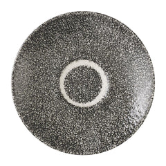 Churchill Studio Prints Raku Quartz Black Espresso Saucers 115mm (12 Pack)