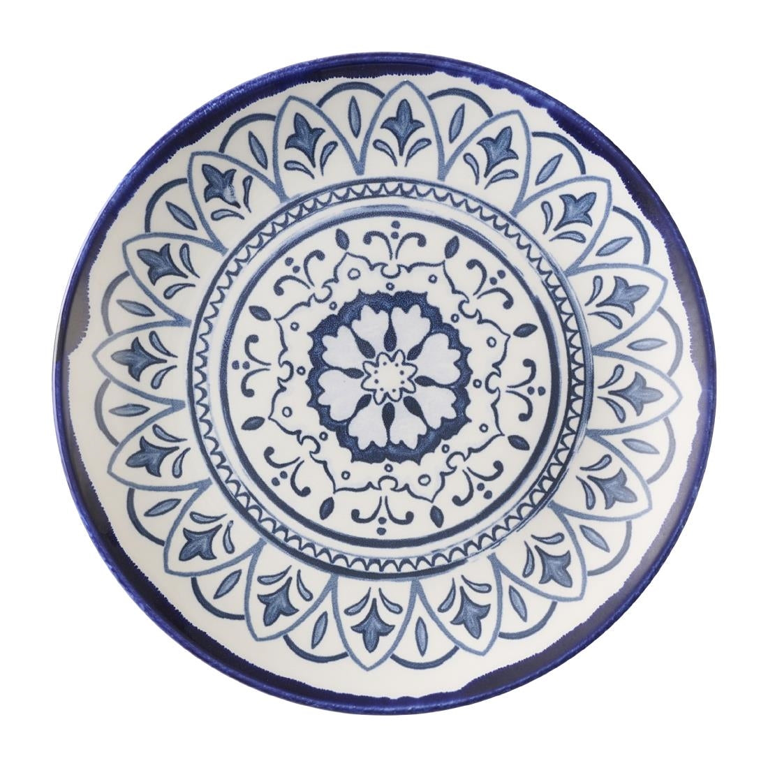 Dudson Harvest Moresque Coupe Plates Blue 165mm (12 Pack)