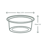 Vegware PLA Cold Portion Pots 3oz (2000 Pack)