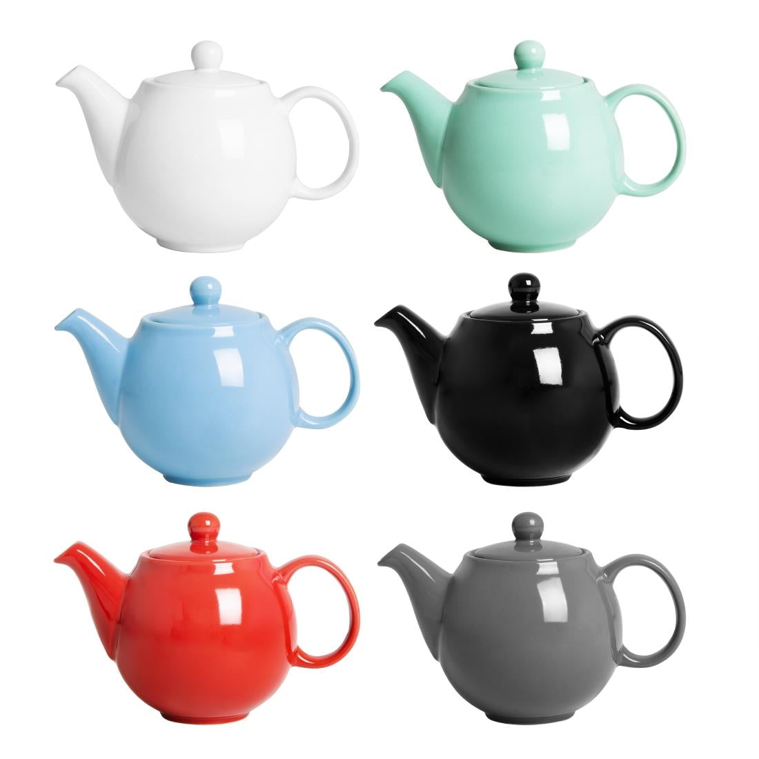 Olympia Café Teapots Charcoal 450ml (2 Pack)