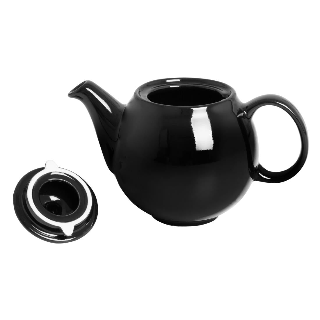 Olympia Cafe Teapots Black 450ml (2 Pack)