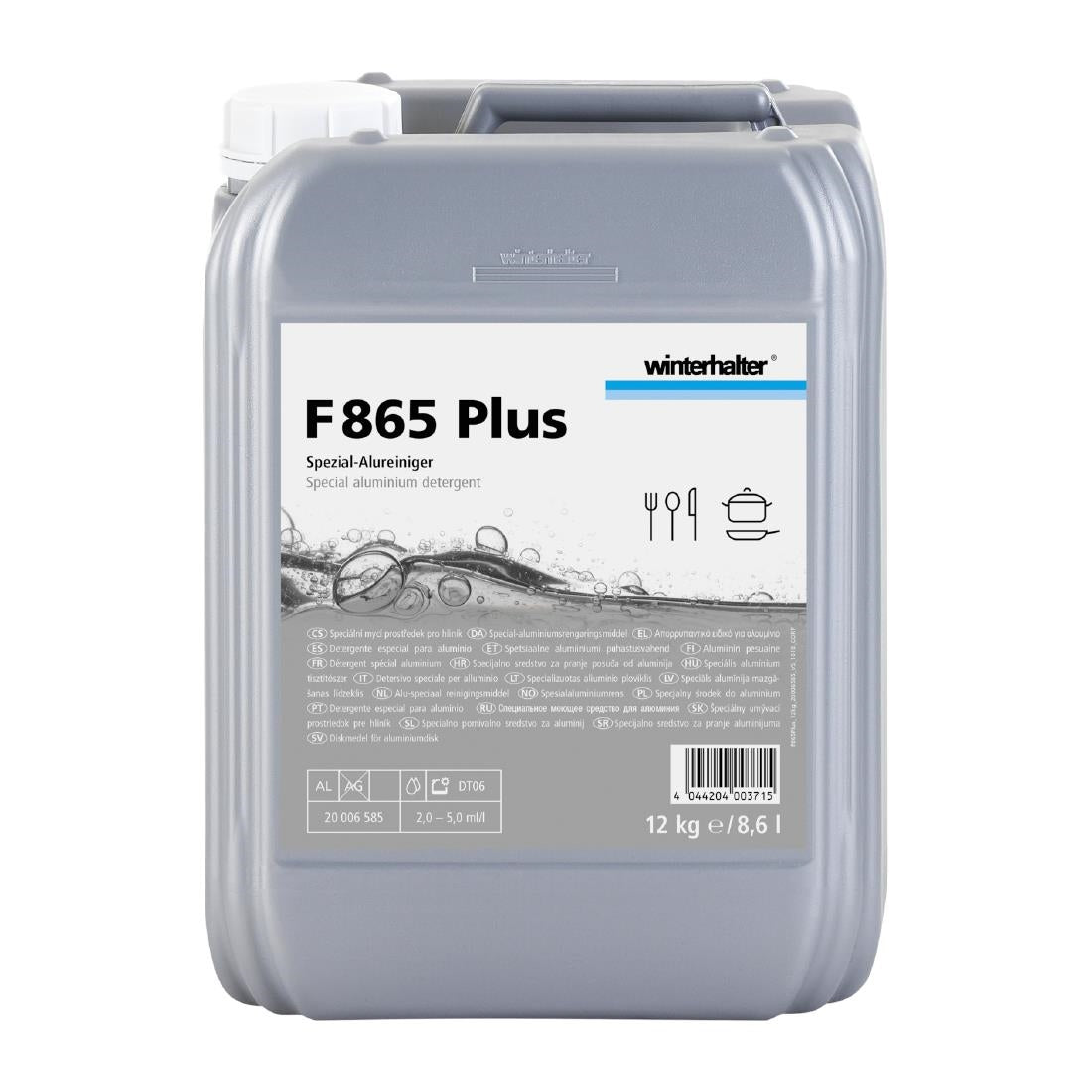 Winterhalter F865Plus Aluminium Safe Detergent - 8.6Ltr