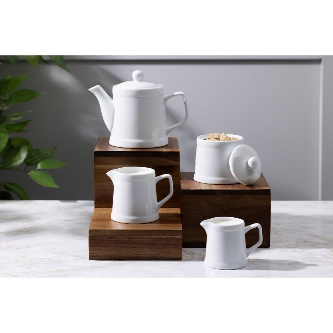 Olympia Whiteware Pier Teapots 500ml (2 Pack)