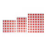 Fiesta Compostable Red Gingham Greaseproof Sheets 310x190mm (200 Pack)