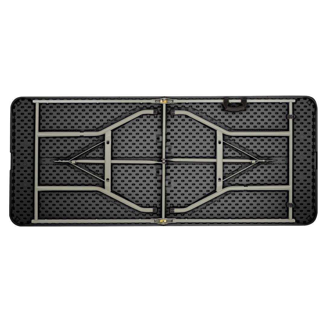Bolero Rectangular Centre Folding Table Black 6ft