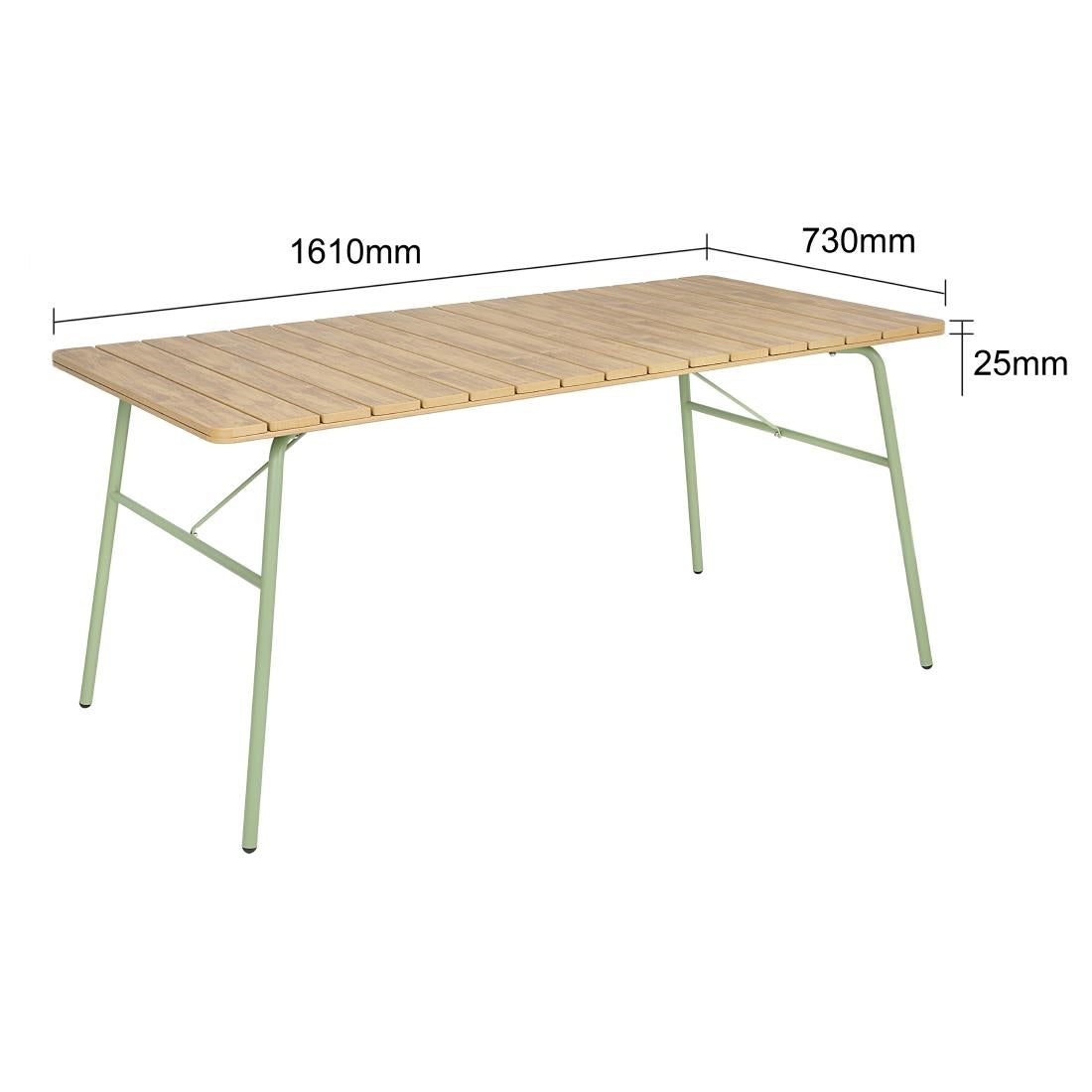 Bolero Melbourne Outdoor Polywood Dining Table 1610x800mm