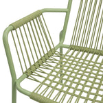 Bolero Melbourne Rope Design Armchairs Light Green (4 Pack)