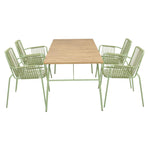 Bolero Melbourne Rope Design Armchairs Light Green (4 Pack)