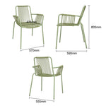 Bolero Melbourne Rope Design Armchairs Light Green (4 Pack)