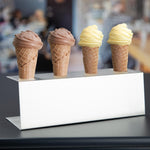 Olympia Ice Cream Holder 4 Cone Stainless Steel - 270x97x90mm