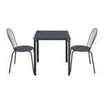 Bolero Adeline Steel Square Table Slate Blue 700x700mm