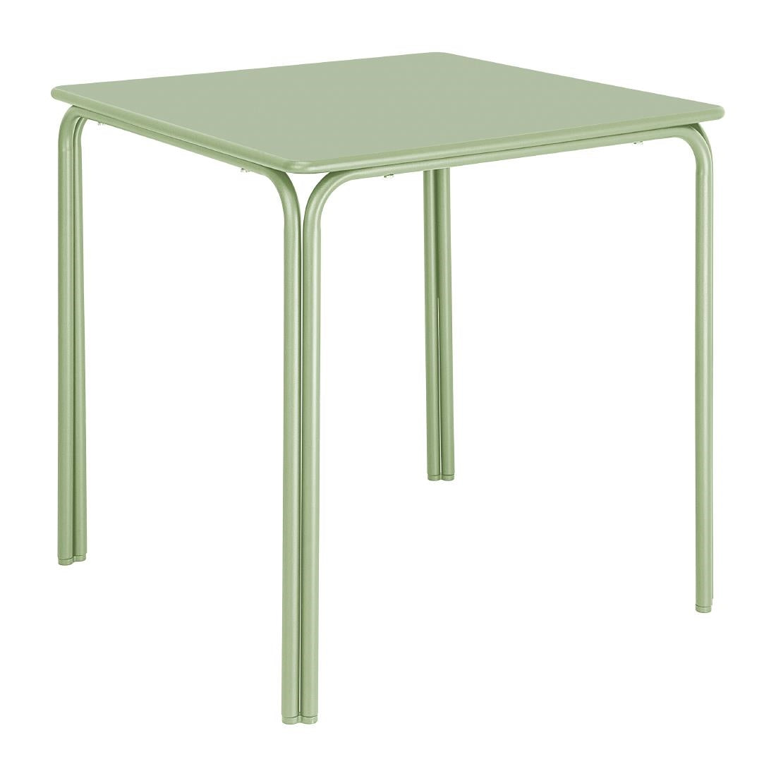 Bolero Adeline Steel Square Table Light Green 700x700mm