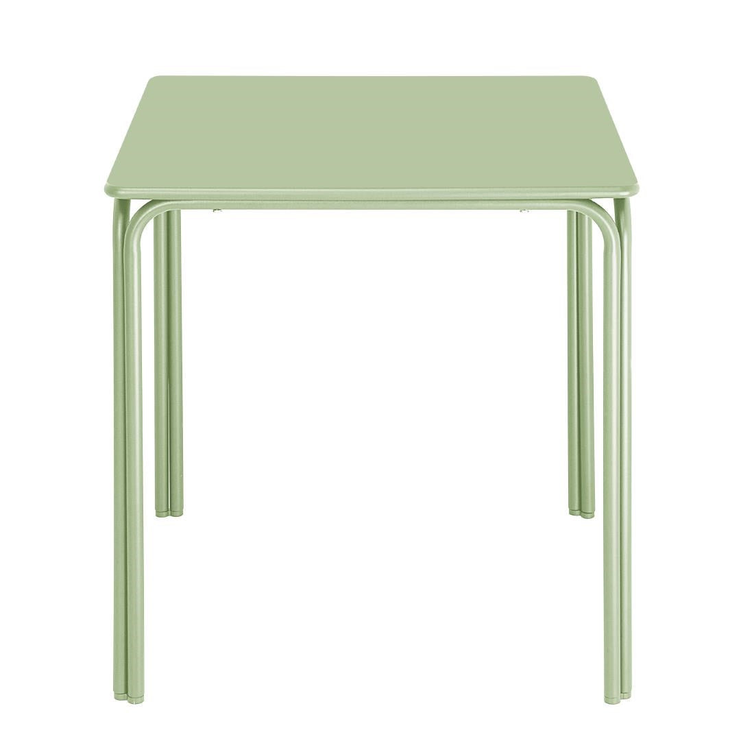 Bolero Adeline Steel Square Table Light Green 700x700mm