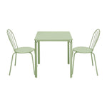 Bolero Adeline Steel Square Table Light Green 700x700mm