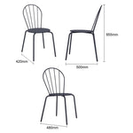 Bolero Adeline Side Chairs Slate Blue (4 Pack)