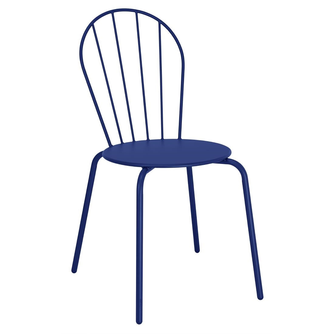 Bolero Adeline Side Chairs Dark Navy (4 Pack)