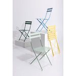 Bolero Perth Pavement Style Folding Chairs Mellow Yellow (2 Pack)