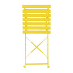 Bolero Perth Pavement Style Folding Chairs Mellow Yellow (2 Pack)