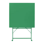 Bolero Perth Pavement Style Square Table Forest Green 600x600mm