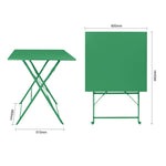 Bolero Perth Pavement Style Square Table Forest Green 600x600mm