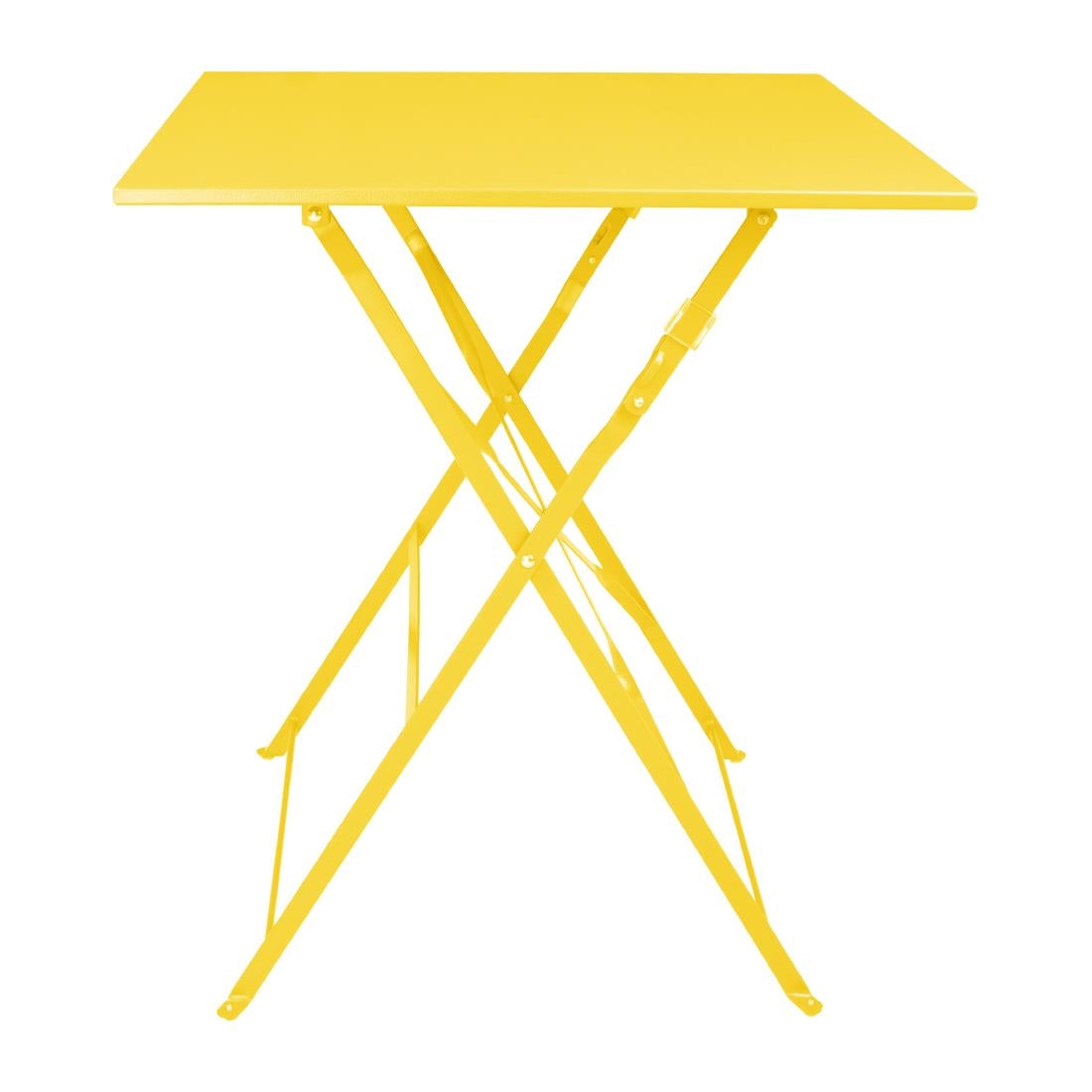 Bolero Perth Pavement Style Square Table Mellow Yellow 600x600mm
