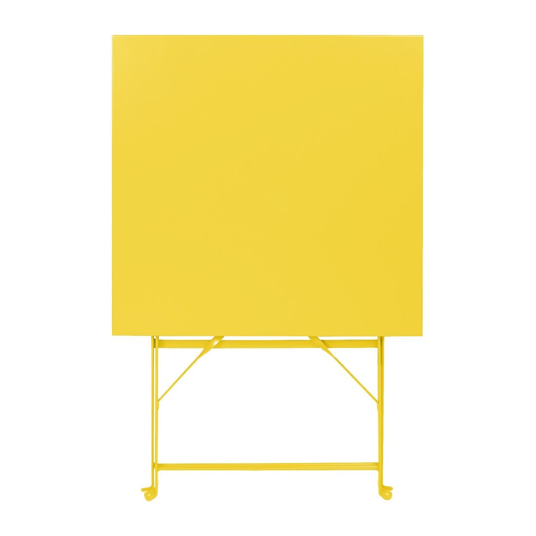 Bolero Perth Pavement Style Square Table Mellow Yellow 600x600mm