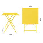 Bolero Perth Pavement Style Square Table Mellow Yellow 600x600mm