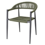 Bolero Eden PE Twist Rattan Outdoor Arm Chair Green (4 Pack)