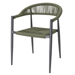 Bolero Eden PE Rattan Outdoor Armchair Green – Pack of 4