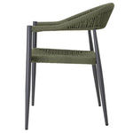 Bolero Eden PE Twist Rattan Outdoor Arm Chair Green (4 Pack)