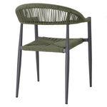 Bolero Eden PE Twist Rattan Outdoor Arm Chair Green (4 Pack)