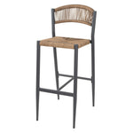 Bolero Eden PE Twist Rattan Outdoor Bar Stools Natural (2 Pack)