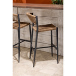 Bolero Eden PE Twist Rattan Outdoor Bar Stools Natural (2 Pack)