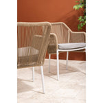 Bolero Bay PE Twist Rattan Outdoor Armchairs Honey (2 Pack)