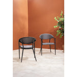 Bolero Santiago Outdoor Armchairs Black (4 Pack)