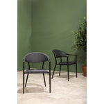 Bolero Santiago Outdoor Armchairs Black (4 Pack)