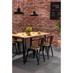 Bolero Bistro Curve Armchairs with Wooden Seats Black (4 Pack)