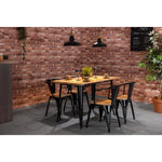 Bolero Bistro Curve Armchairs with Wooden Seats Black (4 Pack)