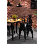 Bolero Bistro Curve Armchairs Black (4 Pack)