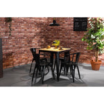 Bolero Bistro Curve Armchairs Black (4 Pack)