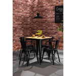 Bolero Bistro Curve Armchairs Black (4 Pack)