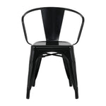 Bolero Bistro Curve Armchairs Black (4 Pack)