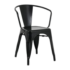 Bolero Bistro Curve Armchairs Black (Pack of 4)