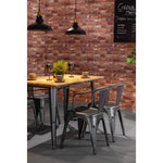 Bolero Bistro Curve Armchairs Gunmetal (4 Pack)