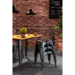 Bolero Bistro Curve Armchairs Gunmetal (4 Pack)