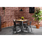 Bolero Bistro Curve Armchairs Gunmetal (4 Pack)