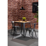 Bolero Bistro Curve Armchairs Gunmetal (4 Pack)